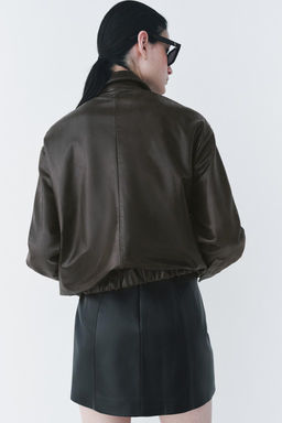 ZW COLLECTION LIMITED EDITION 100% LEATHER SHORT SKIRT - Zara фото 3