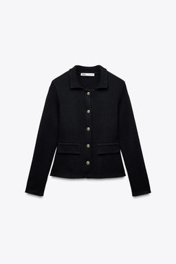 BUTTONED KNIT CARDIGAN - Zara фото 14