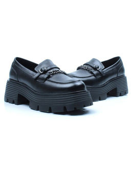 03-5933 BLACK Лоферы женские (натуральная кожа)