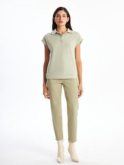 Polo Yaka Dokulu Kad?n Ti??rt