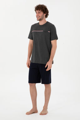 Erkek Bisiklet Yaka Antrasit Melanj Pijama Tak_m_ Sepette S_rpriz _ndirim - U.s. polo assn фото 4