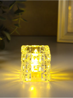 Цена за 2 шт. Светодиодная свеча LED - ночник RISALUX «В кубе», 3×LR1130, прозрачный, 4.7×4.7×4.7 см