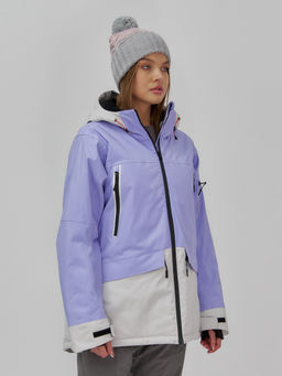 Горнолыжная куртка женская зимняя фиолетового цвета 7077F - Chunmai фото 3