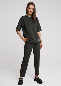 Брюки жен. т.зелен 136311/115сд