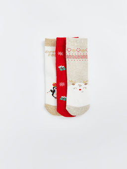 Bask?l? K?z Bebek Soket ?orap 3l? - Waikiki фото 5