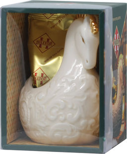 HILLTOP. Новый год. Керамика. Конфетница Царская ладья 30 гр. чайница керам.