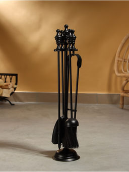 Каминный набор «Тепло», 4 предмета, 12×12×54 см, сталь