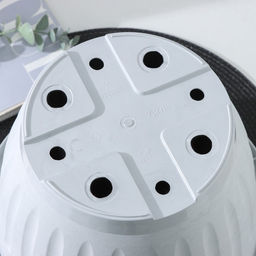 Горшок для цветов с поддоном «Сильвер ЭКО», 7.2 л, d=28 см, пластиковый светло-серый