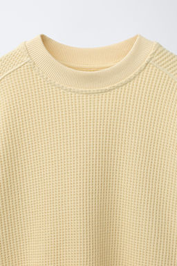 CAMISETA FELPA WAFFLE / Mantequilla - Zara фото 3