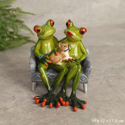 Фигурка Лягушка с собакой 12 см / YX29016 /уп 12/