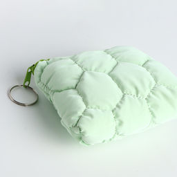 Кошелёк-монетница на молнии, 12×2.5×8.5 см, мягкий, зелёный