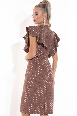 Платье Барселоника (горох мокко) - Эльза фото 6