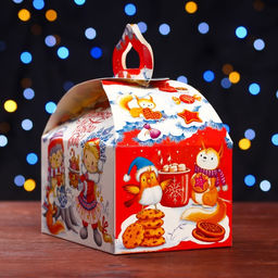 Цена за 5 шт. Подарочная коробка Угощение к чаю , Сундучок 18,5 х 12,5 х 16,5 см - Simaland фото 3