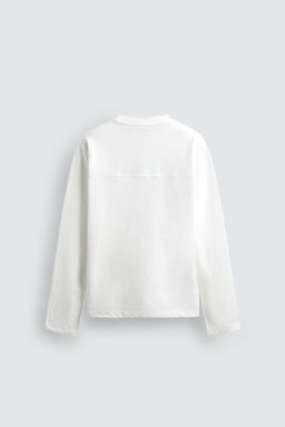 CAMISETA RELAXED FIT ESTRUCTURA FLAM? / Blanco - Zara фото 8