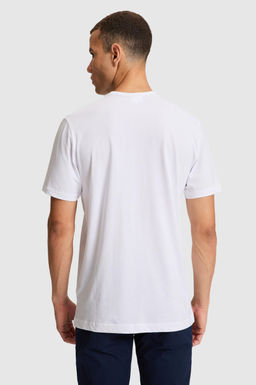 Erkek Beyaz Regular Fit Bisiklet Yaka Ti__rt