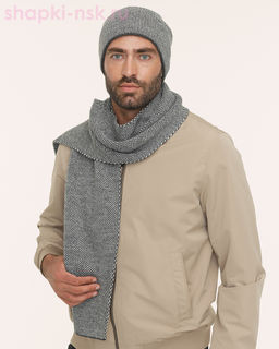 M 486 F 486 Комплект мужской флис (шапка+шарф) (57-59)