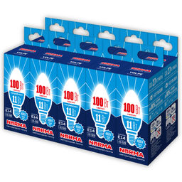 LED-C37-11W/NW/E14/FR/NR Набор из 10штук Лампа светодиодная. Форма "свеча", матовая. Серия Norma. Белый свет (4000K). Картон. ТМ Volpe