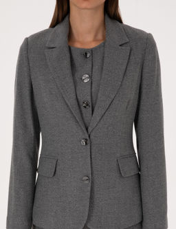 Gri Melanj Slim Fit Ceket - Pierre cardin фото 7