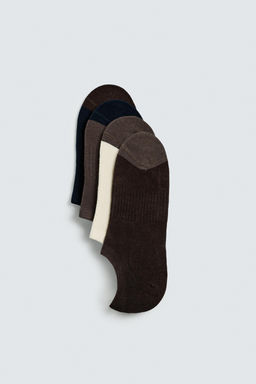 4-PACK OF EMBROIDERED NO-SHOW SOCKS