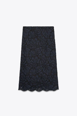 ZW COLLECTION LACE MIDI SKIRT - Zara фото 7