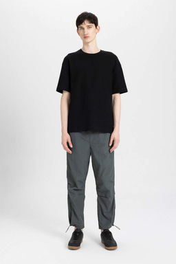 Relax Fit Bisiklet Yaka K?sa Kollu Tisort - Defacto фото 5