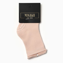 Носки детские MINAKU со стоперами, персиковый, 12-14 см