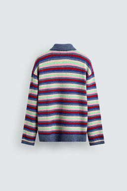 STRIPED JACQUARD KNIT POLO SHIRT - Zara фото 8