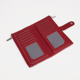 Кошелёк на кнопке, цвет красный - Simaland фото 3