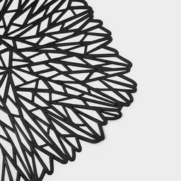 Салфетки сервировочные на стол Доляна «Луара», 4 шт., 40×38.5 см, чёрные