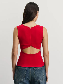 Топ с декоративным вырезом на спине / Zarina  фото 5