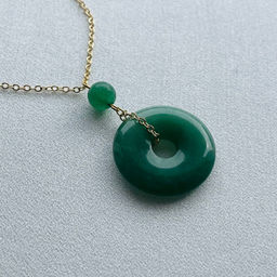 Кулон на цепочке из зеленого Авантюрина 45 см +