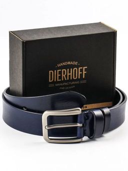 Мужской кожаный ремень Dierhoff ДРК 3055/2-40 Синий - Sergio valentini фото 2