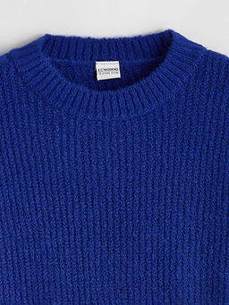 Bisiklet Yaka K?z ?ocuk Triko Kazak