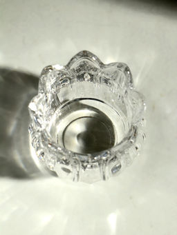 Цена за 2шт. Стеклянный подсвечник на 1 свечу Подснежник, прозрачный, 7?7?7 см