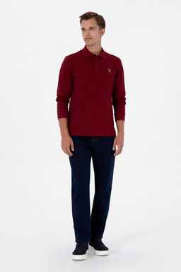Erkek Regular Fit Polo Yaka Bordo Basic Sweatshirt Sepette S_rpriz _ndirim - U.s. polo assn фото 4
