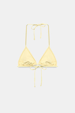 TOP BIKINI TRIANGULAR ARANDELAS / Amarillo - Zara фото 8