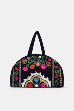 VELVET TRAVEL BAG WITH EMBROIDERY - Zara фото 4