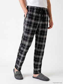Regular Fit Ekose Erkek Pijama Alt
