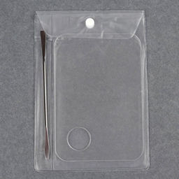 Палитра для смешивания лаков, 10×15 см, с шабером 15 см, прозрачная