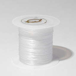 Нить силиконовая (резинка) d=1 мм, L=10 м (прочность 2250 денье), белая