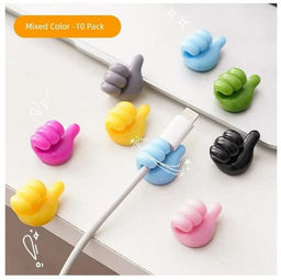 Держатель кабеля в форме руки 10шт, цвета в ассортименте