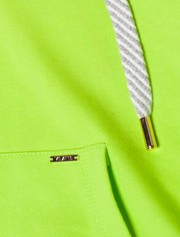 VILATTE / Худи на молнии из премиального футера с золотистой фурнитурой для девочки  фото 3