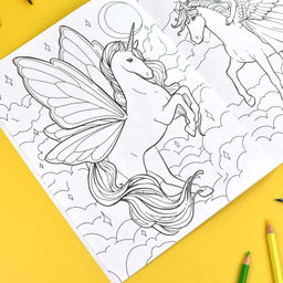 Раскраска для детей. Серия "Фантастические раскраски". арт. 66266 ФАНТАСТИЧЕСКИЕ ЕДИНОРОГИ