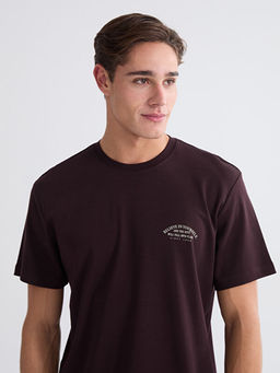 Bisiklet Yaka Bask?l? Erkek Ti??rt