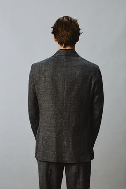 BLAZER TRAJE RELAXED FIT VISCOSA - LINO / Negro
