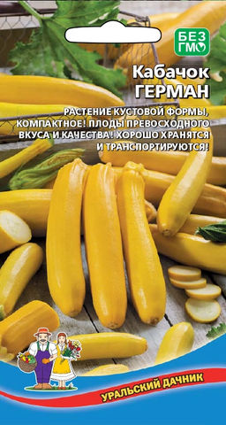 Кабачок ГЕРМАН  Кустовой, компактный! Плоды превосходного вкуса и качества! Хорошо хранится!