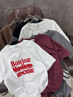 K12487 Футболка OVER SIZE (плотный хлопок) ЧЕРНЫЙ