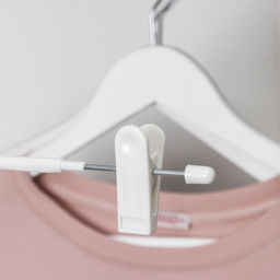 Цена за 10 шт. Плечики для брюк и юбок с зажимами, 32×13.5 см, белые