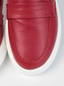 03-ZL-8501 DK. RED Полуботинки женские (натуральная кожа)