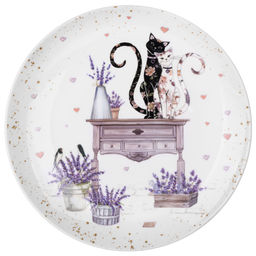 НАБОР ТАРЕЛОК ЗАКУСОЧНЫХ LEFARD ЛАВАНДОВЫЕ КОТЫ 2 ШТ. 20,5*2 СМ (КОР=18НАБ.)  фото 6
